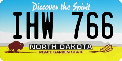 ND license plate IHW766