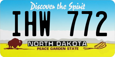 ND license plate IHW772
