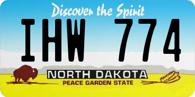 ND license plate IHW774
