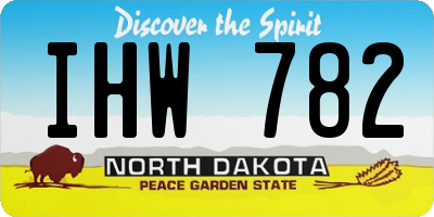 ND license plate IHW782