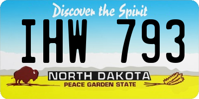 ND license plate IHW793