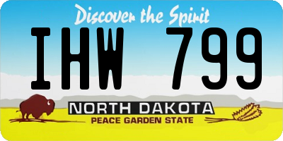 ND license plate IHW799