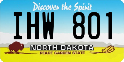 ND license plate IHW801