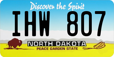 ND license plate IHW807