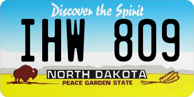 ND license plate IHW809