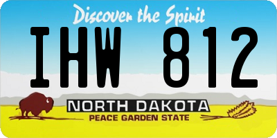 ND license plate IHW812