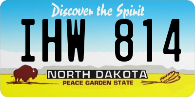 ND license plate IHW814