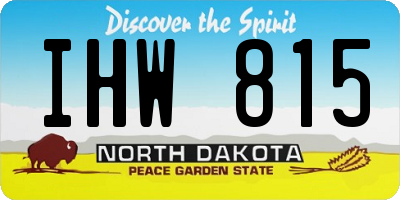 ND license plate IHW815