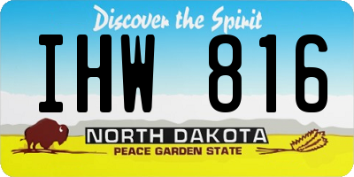 ND license plate IHW816