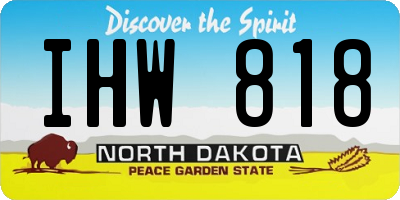 ND license plate IHW818