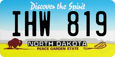 ND license plate IHW819