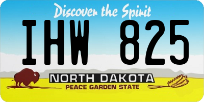ND license plate IHW825