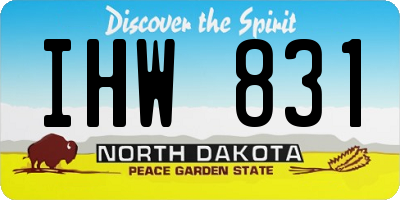 ND license plate IHW831