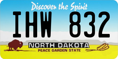 ND license plate IHW832