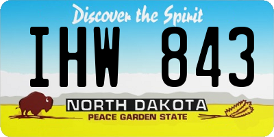 ND license plate IHW843