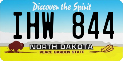 ND license plate IHW844