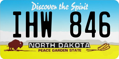 ND license plate IHW846