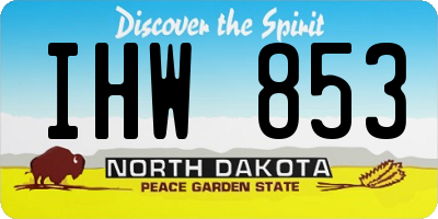 ND license plate IHW853