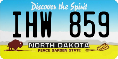 ND license plate IHW859