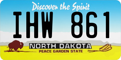 ND license plate IHW861