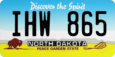 ND license plate IHW865