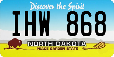 ND license plate IHW868
