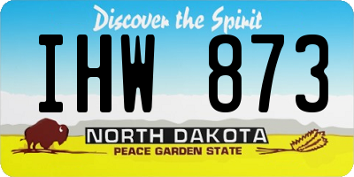 ND license plate IHW873
