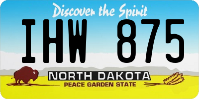 ND license plate IHW875