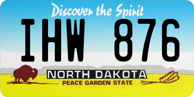 ND license plate IHW876