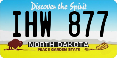 ND license plate IHW877