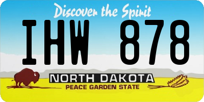 ND license plate IHW878