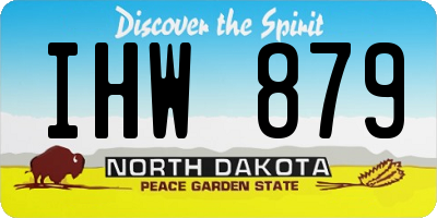 ND license plate IHW879