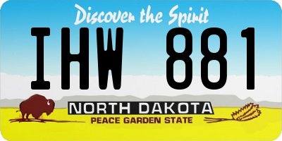 ND license plate IHW881
