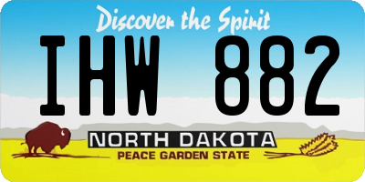 ND license plate IHW882