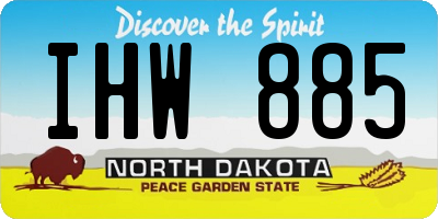 ND license plate IHW885