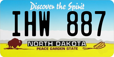 ND license plate IHW887