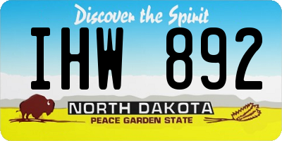 ND license plate IHW892