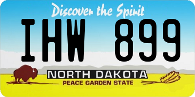 ND license plate IHW899