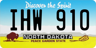 ND license plate IHW910