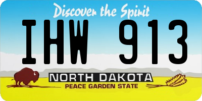 ND license plate IHW913