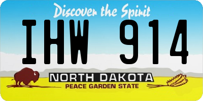 ND license plate IHW914