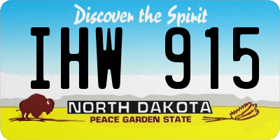 ND license plate IHW915