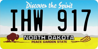 ND license plate IHW917