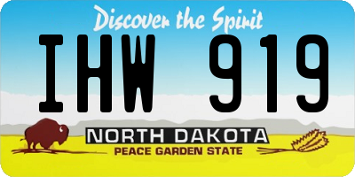 ND license plate IHW919