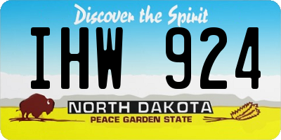 ND license plate IHW924