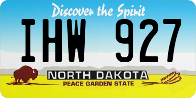 ND license plate IHW927
