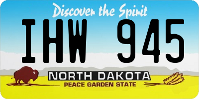 ND license plate IHW945