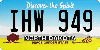 ND license plate IHW949