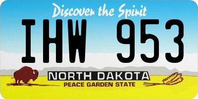 ND license plate IHW953
