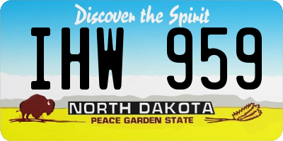 ND license plate IHW959